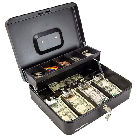 Square Metal Cash Box 